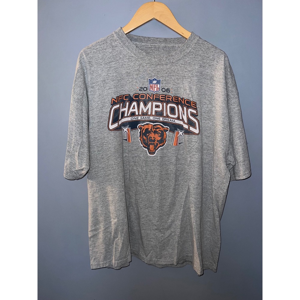 Vintage Chicago Bears 2006 NFC Conference Champions T-Shirt Gray 2XL NFL VF